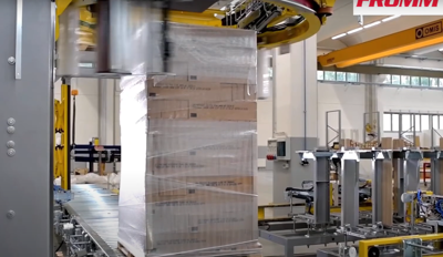 FA8 Quad Automatic Inline Ring Stretch Wrapping Machine